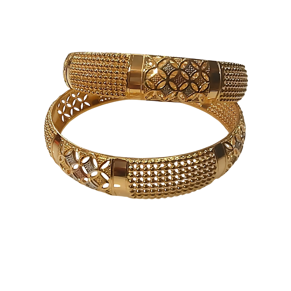 Charming Diamond Three Tone Bangle
